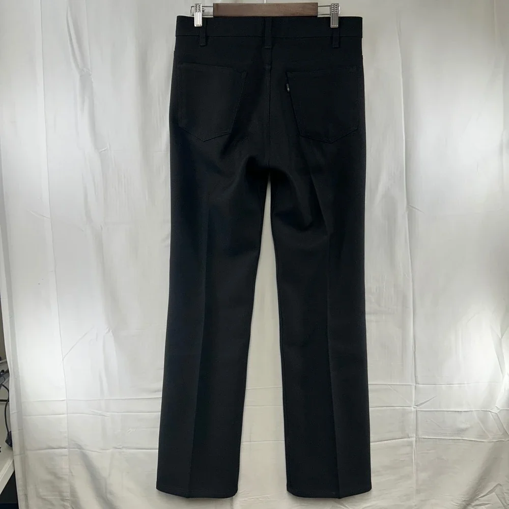 Levi's 517 Action Slacks Mens 33x32 Black Straight Leg Vintage Trousers 90s